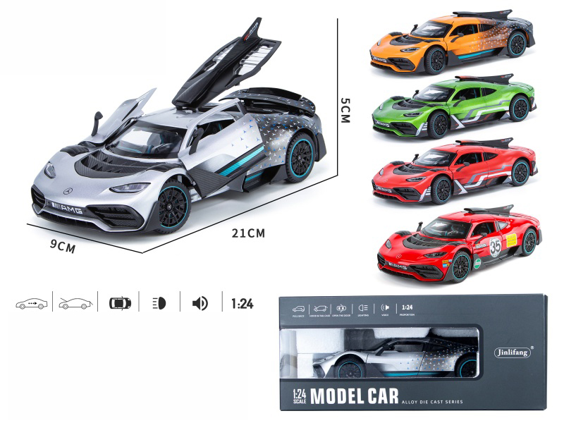 1:24 Mercedes ONE Streetcar Edition Pull Back Alloy Three-Door Car Model With Sound And Lights