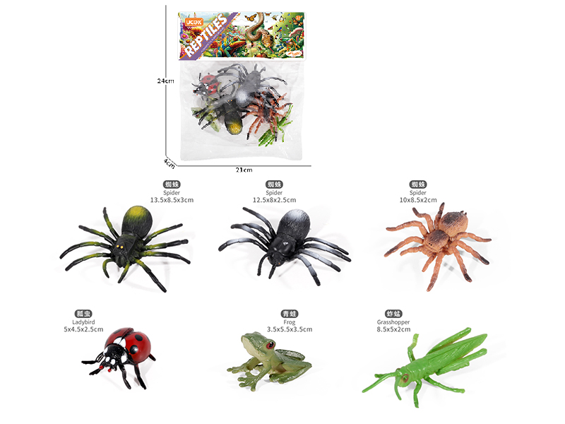 4" Insect Animals Set 6pcs