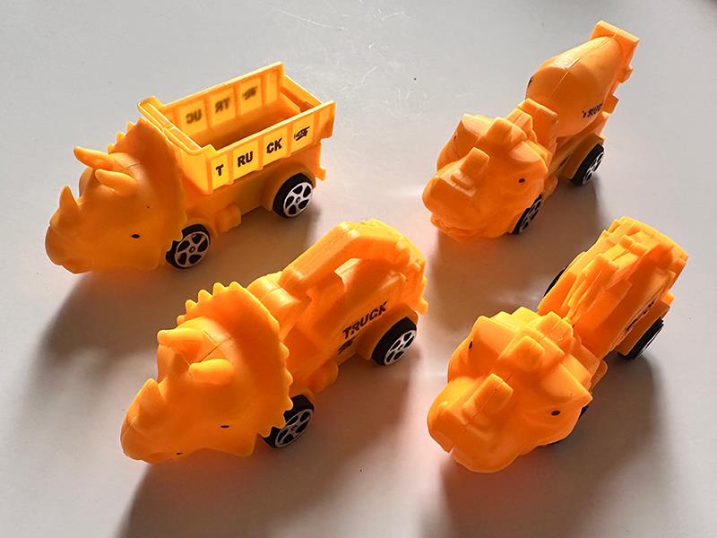 Pull Back Dinosaur Engineering Truck