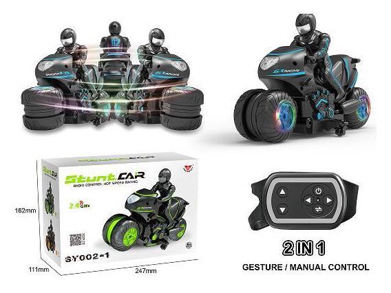 Stunt Motorcycle (With Lights On Wheels)