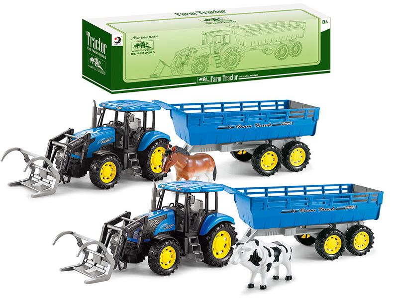 Friction Farm Tractor With Tailer