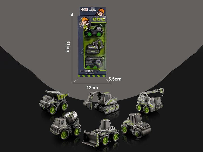 Pull Back Alloy Engineering Vehicle