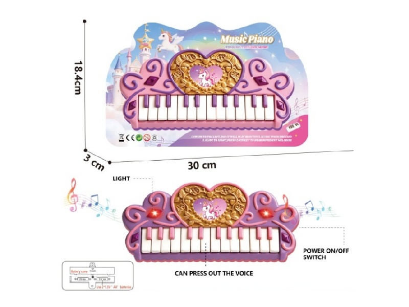 14-Key Dual-Tone Cartoon Electronic Organ (2 Lights)