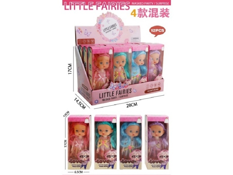 6-Inch 12-Joint Milu Dolls (4 Mixed Sets, 12 Pieces Each)
