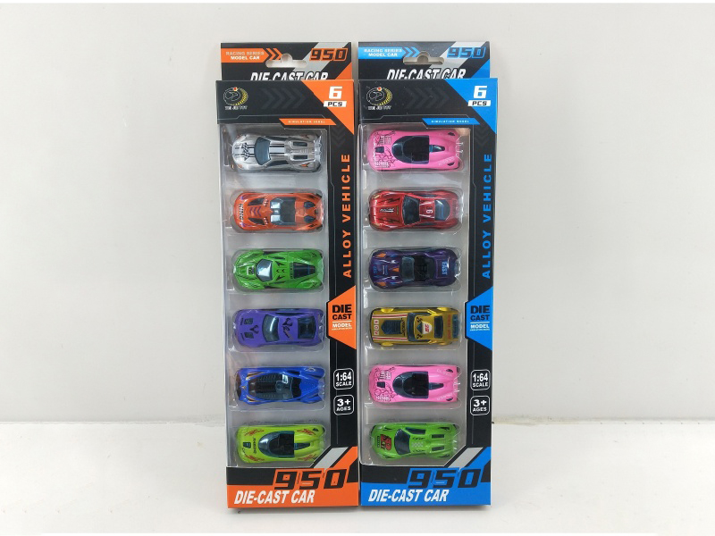 Slide Alloy Car (6Pcs)