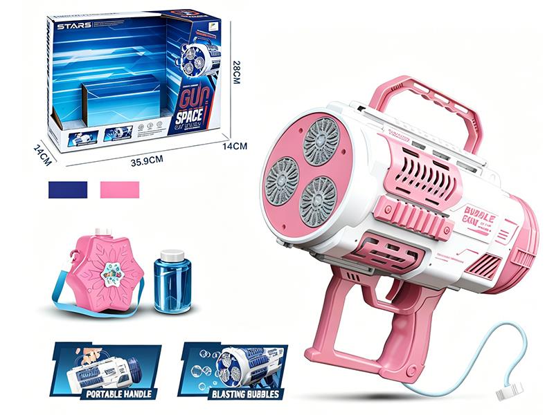 Electric Three Cylinder Bubble Machine With Backpack