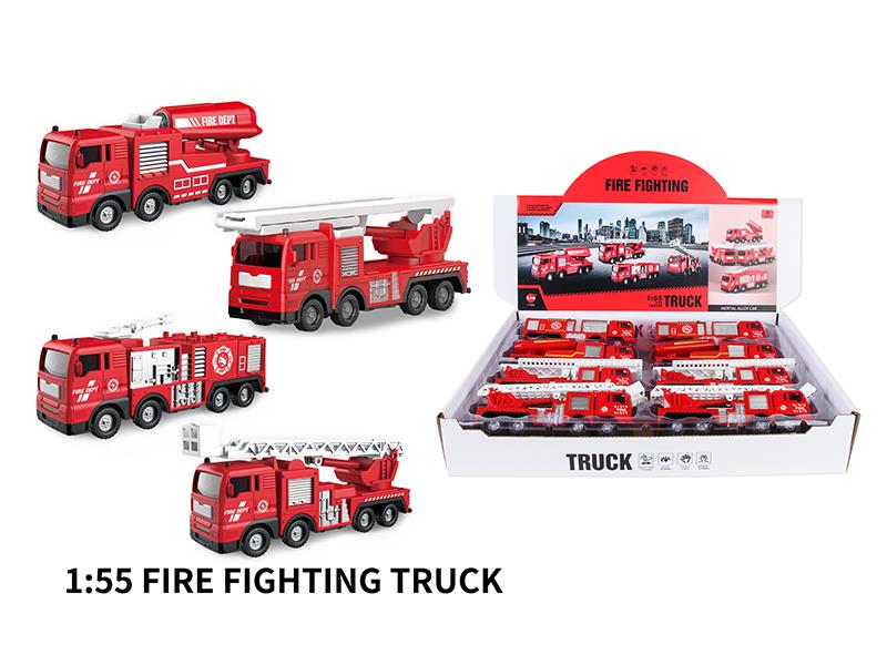 Friction Alloy Fire Engine 8pcs