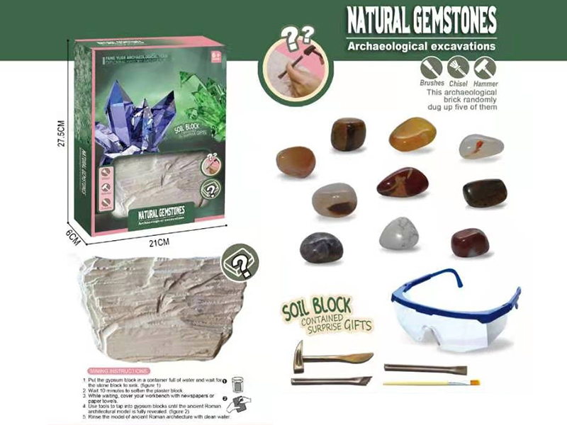 Natural Gemstones Archaeological Excavation Toy