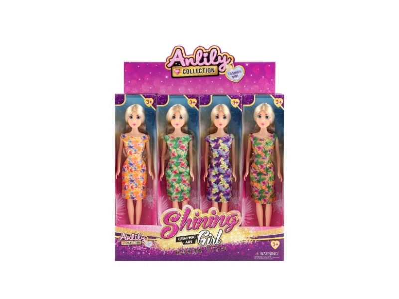 11.5-Inch Solid Body Doll (Fair Skin) Display Box 12 Pieces