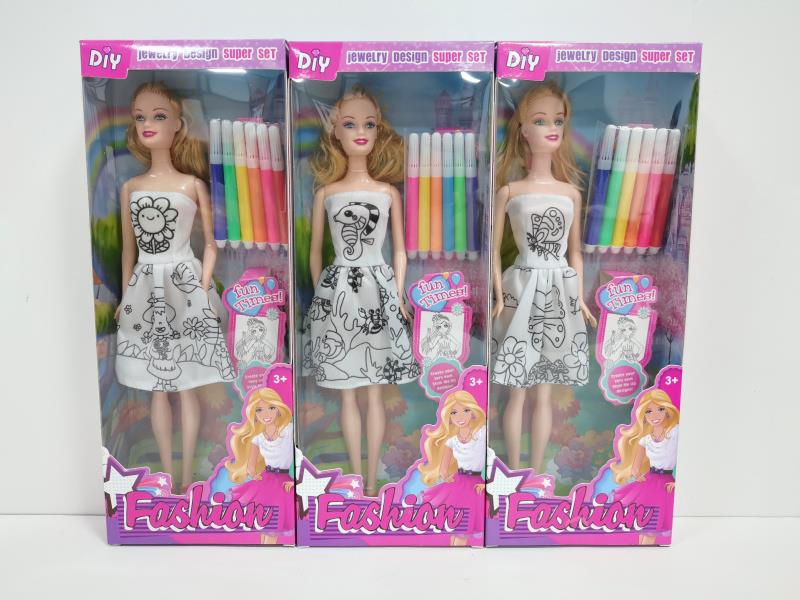 DIY Doll Clothing Coloring Strip Box Style 2