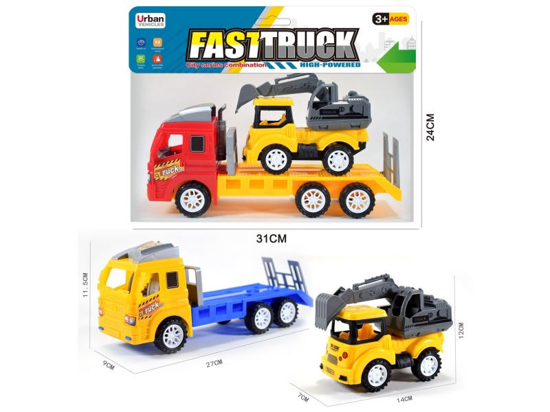 Friction Tow Truck With Slide Excavator