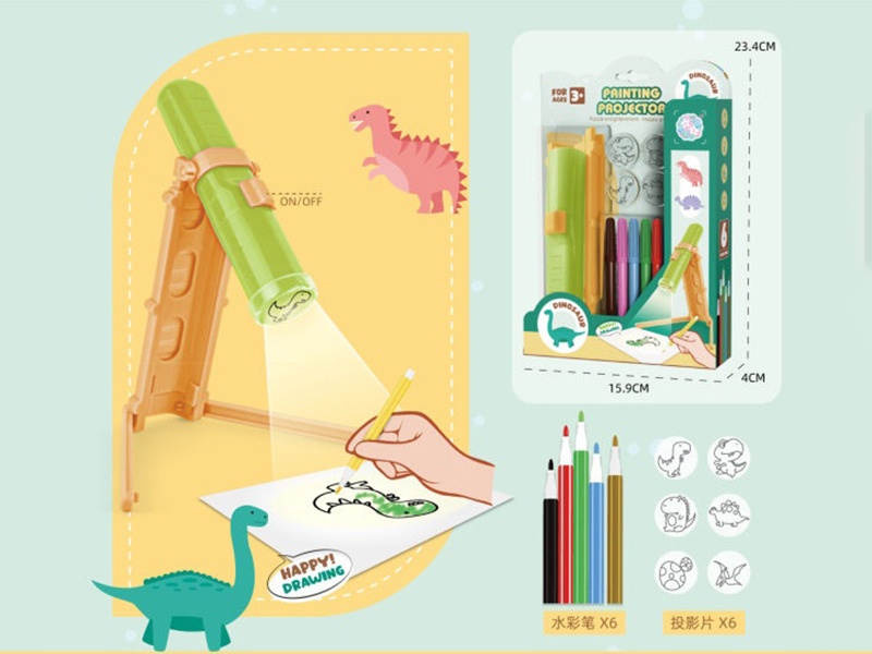 Projector Painting Dinosaur Theme