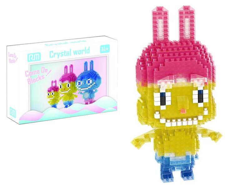Transparent Rabbit Mother Microparticle Building Blocks 392PCS
