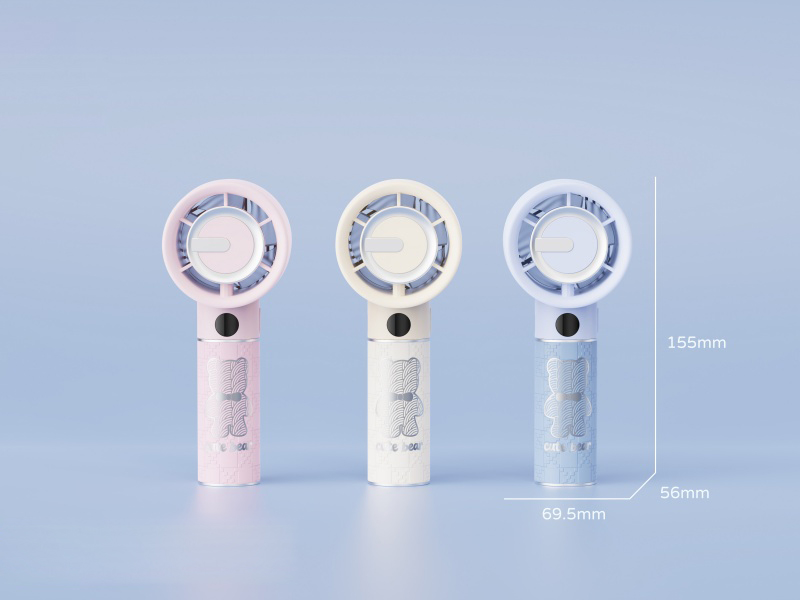 Bear High-Speed Handheld Fan With Digital Display