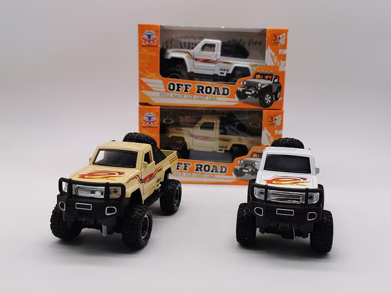 Pull Back Alloy Shock Absorption Pickup Off-Road Vehicle With Sound And Light