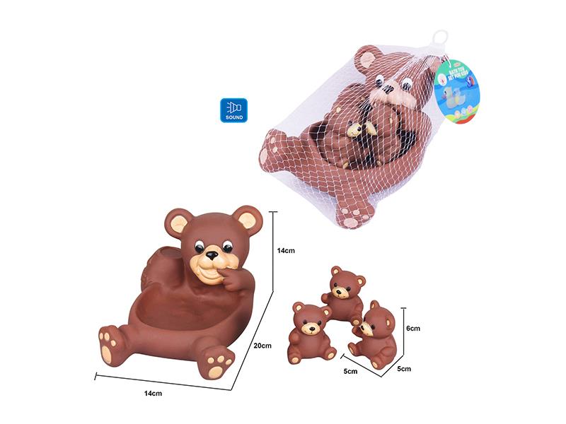 Cute Bear Kids Bath Toy Set