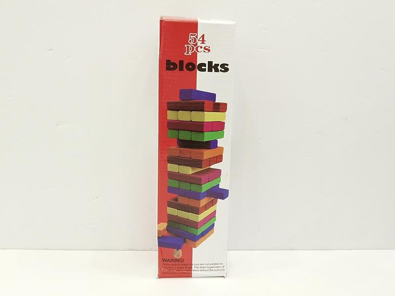 54pcs Multicolor Jenga