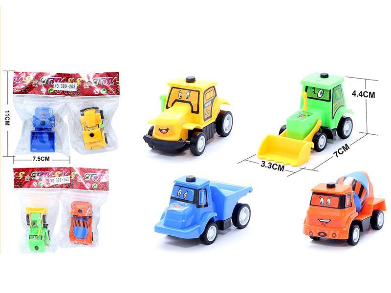 4) Simulated Pull Back Engineering Truck