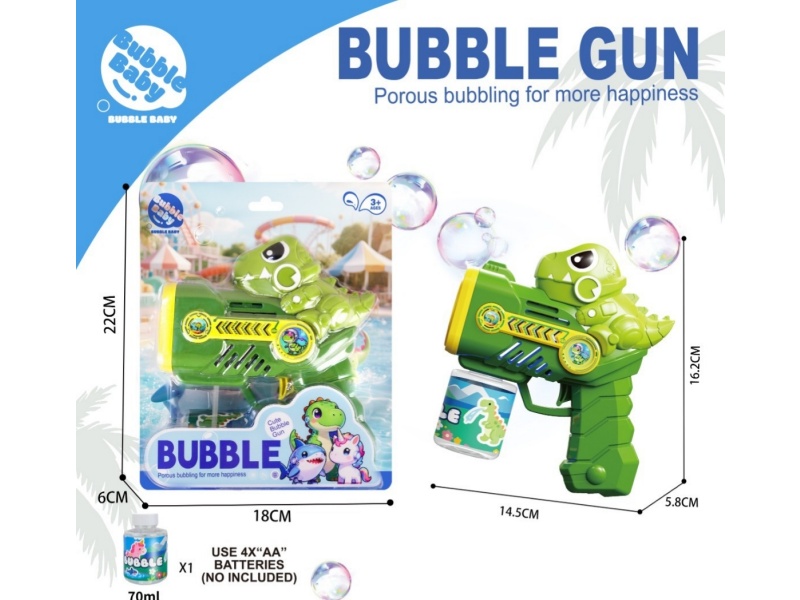 Dinosaur Bubble Gun With Light