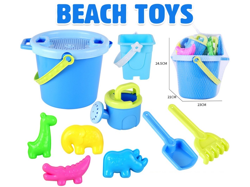 Sand Bucket Grassland Animal Sand Mold Set 10pcs