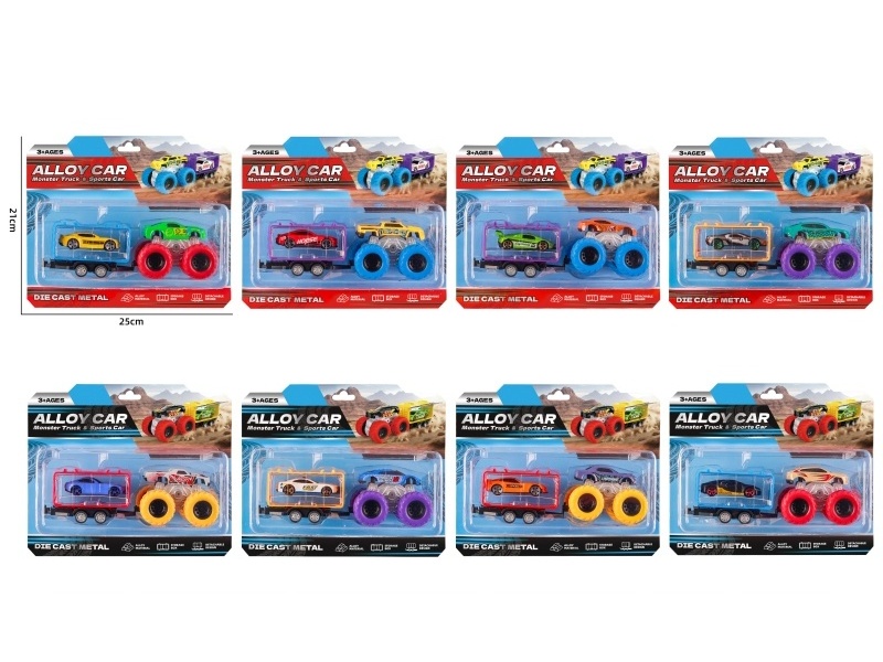 1:64 Alloy Inertial Container Trailer (8 Models Mixed)