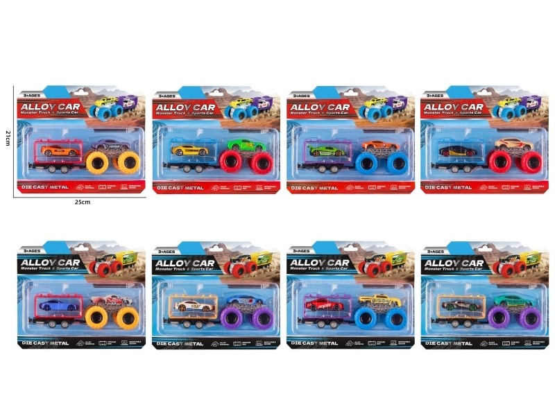 1:64 Alloy Sliding Container Trailer (8 Models Mixed)