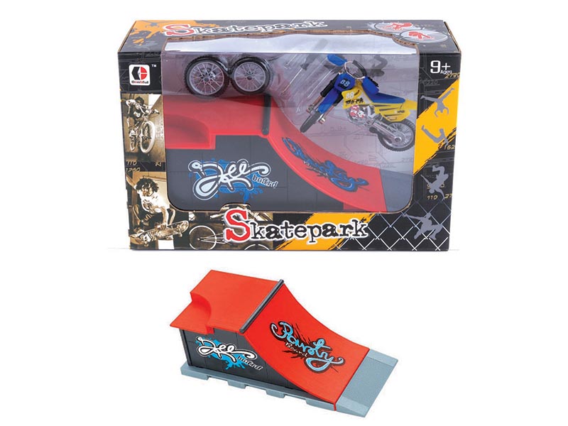 Motorcycle Finger Skateboard Skate Park Set