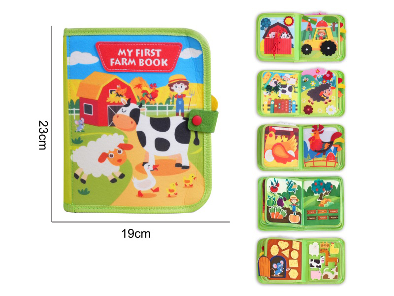 Montessori Early Childhood Education And Intelligence Development - Felt Farm Quiet Book