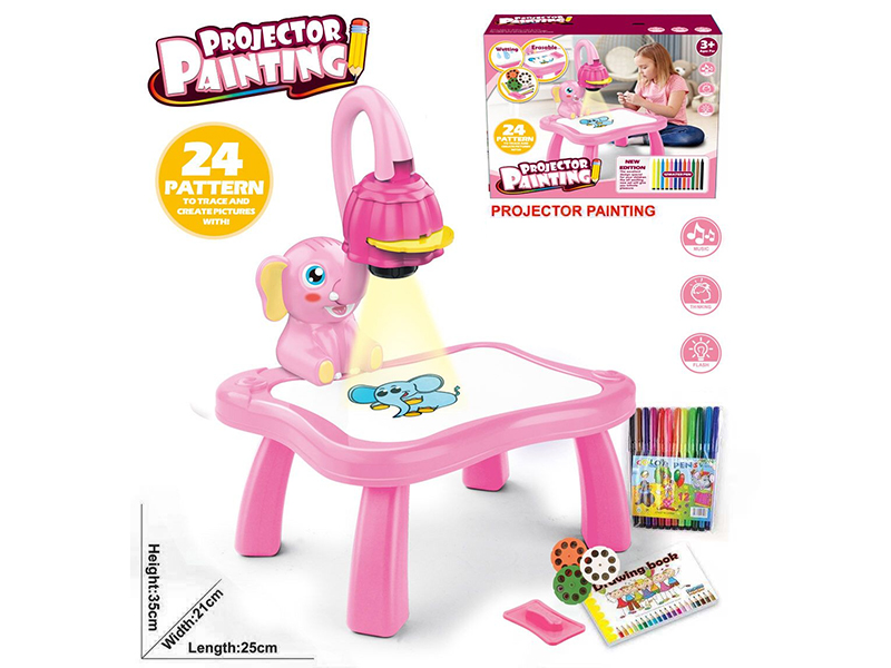 Pink Elephant Projection Drawing Board(With Music)
