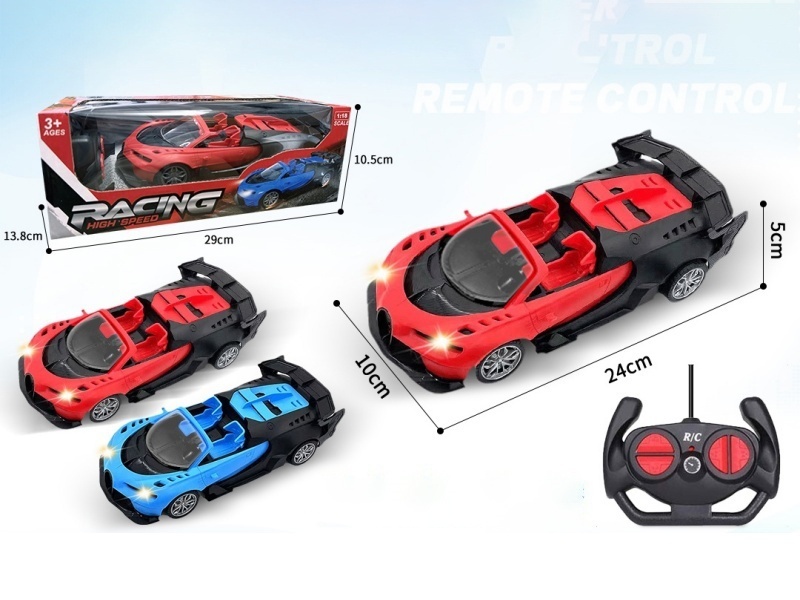 Bugatti 1:18 Four-Way Remote-Controlled Convertible Sports Car