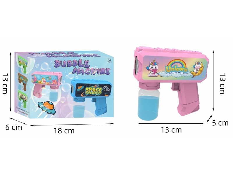 Multi-Hole Light Automatic Bubble Gun (Unicorn)