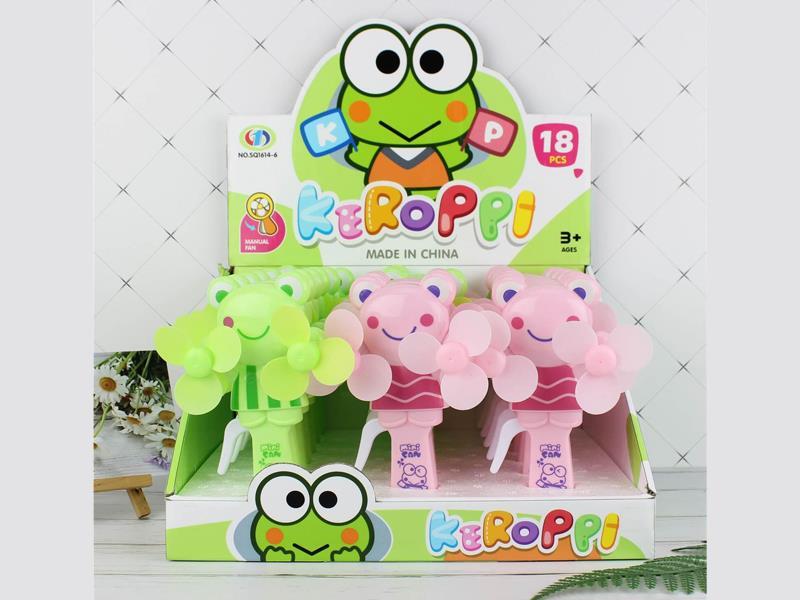 18PCS Big Eyed Frog Dual Head Hand Pressure Fan
