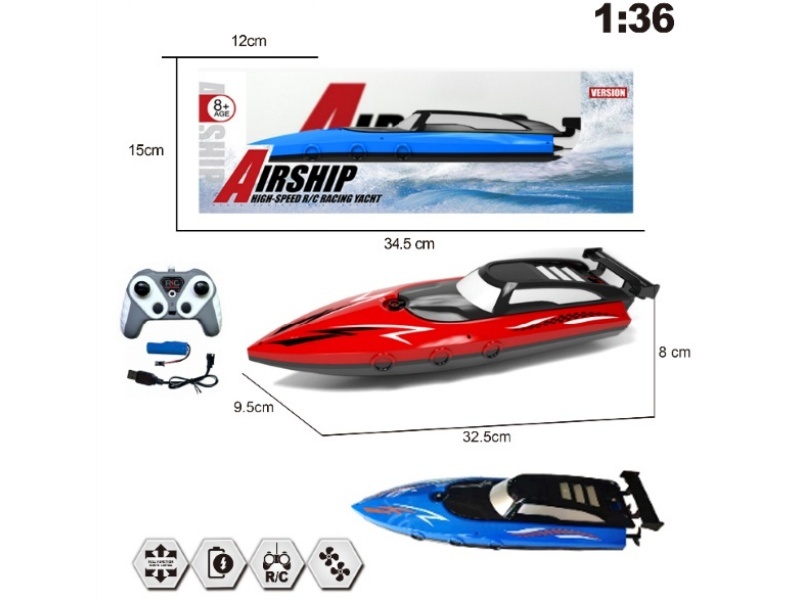 2.4G Twin-Paddle High-Speed Remote-Controlled Boat