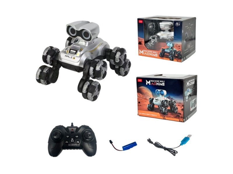 Remote Control Small Size Stunt 8-Wheel Robot