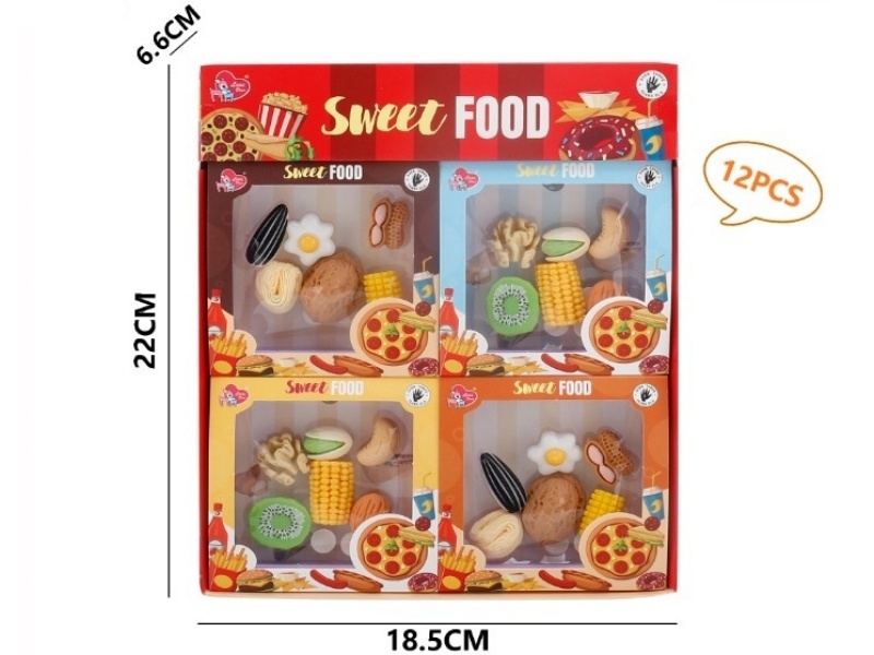 Food And Play Diy Stickers (Mixed Pack Of Four Types) 12 Pieces