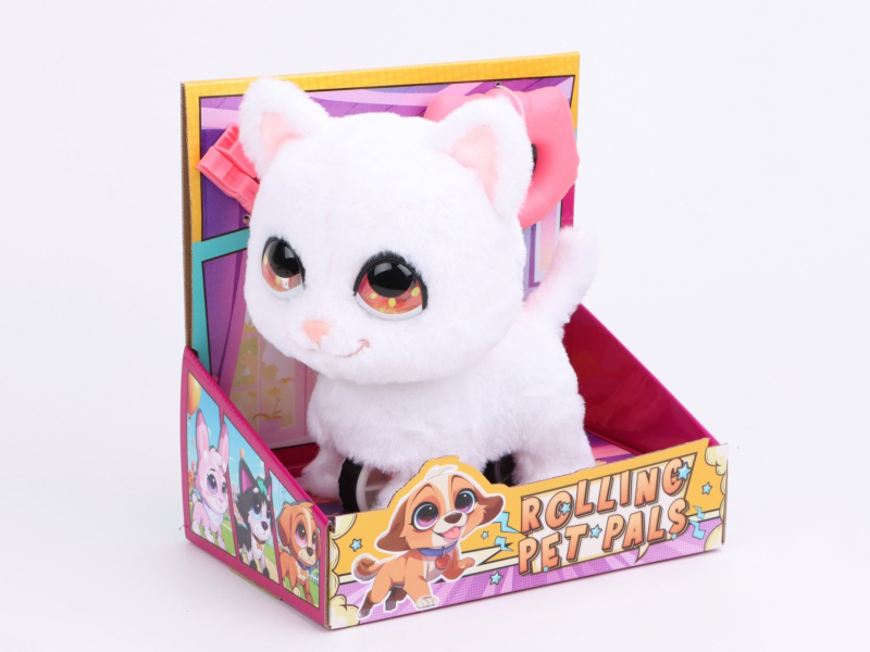 Push Pet White Cat