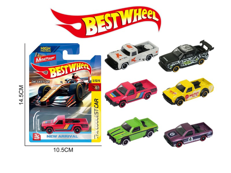 6-Piece 1:64 Pickup Truck Alloy Model Set