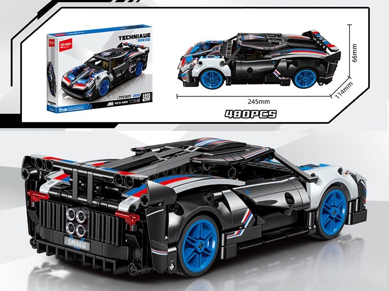 1:18 Racing Car Building Blocks 480pcs