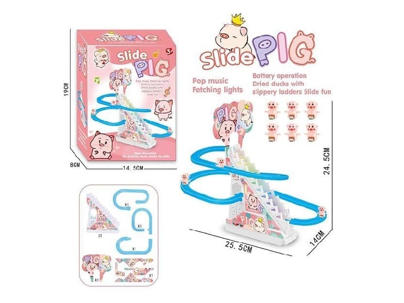 Small Pig Climbing Stairs