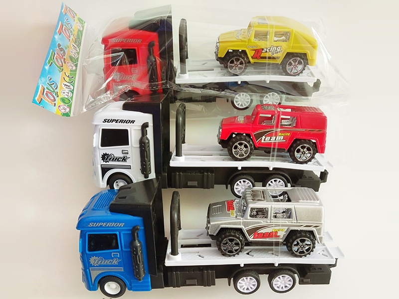 Friction Heavy Truck With Hummer Cars