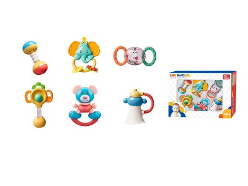 Baby Rattle Teether 6PCS