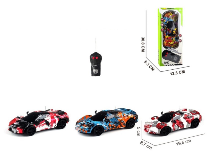2-Channel  Remote Control Car Graffiti Ferrari