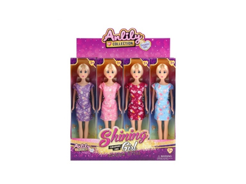 11.5-Inch Solid Body Doll (Fair Skin) Display Box 12 Pieces