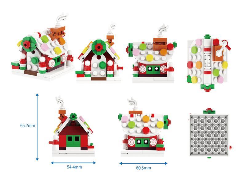 90PCS Christmas Cottage Building Block