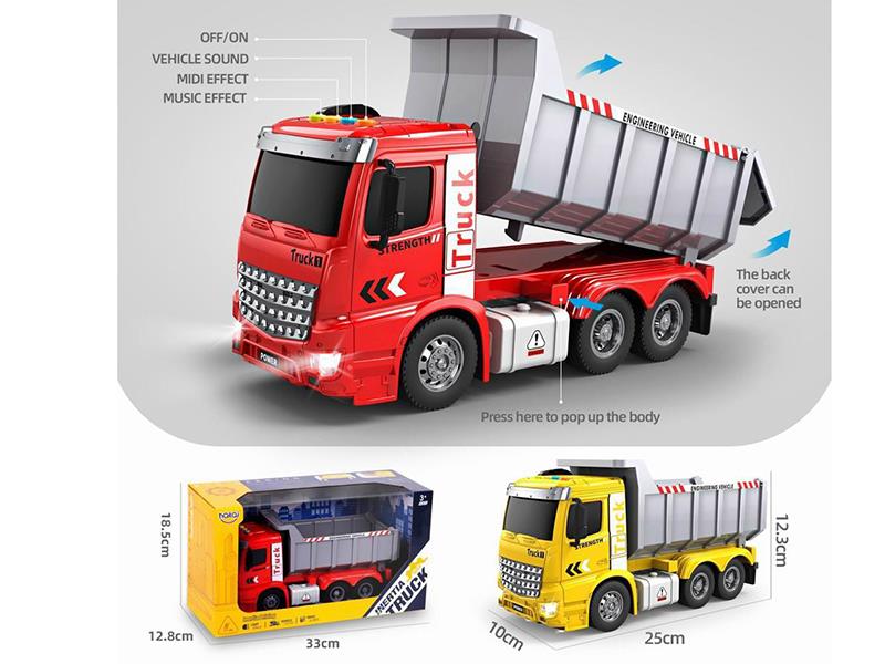 1:16 Friction Dump Truck(4 Keys With Lights And Music)