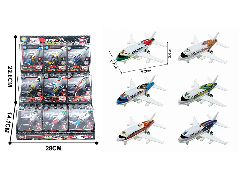 9.2 Rebound Tin Passenger Aircraft (Acrylic Box)