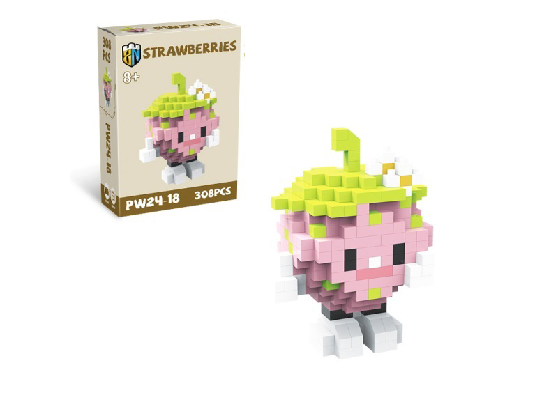 Fruit Series - 308 PCS Of Strawberry Building Blocks