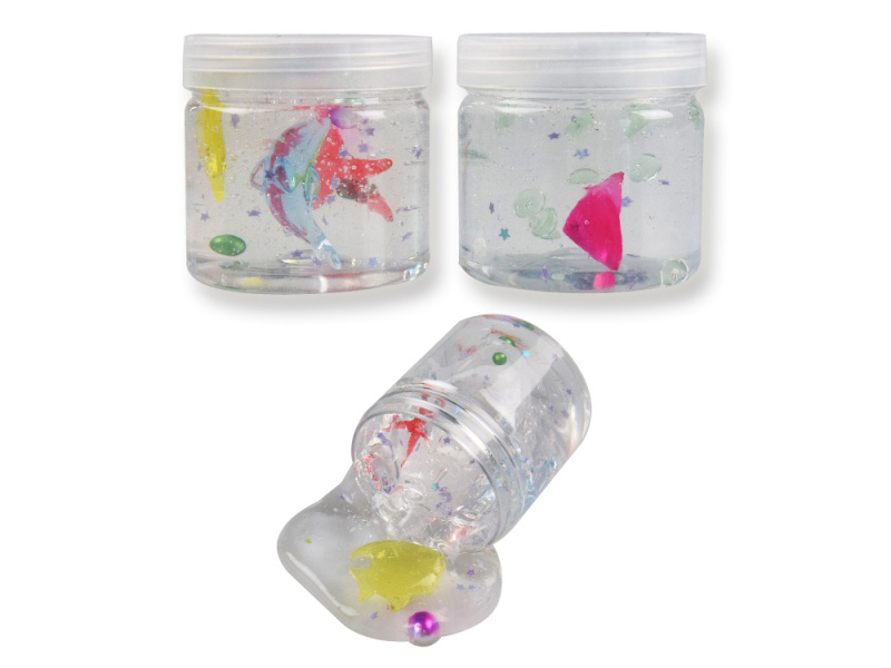 Crystal Mud Slime Small Round Bottle Marine Animal Colored Mud