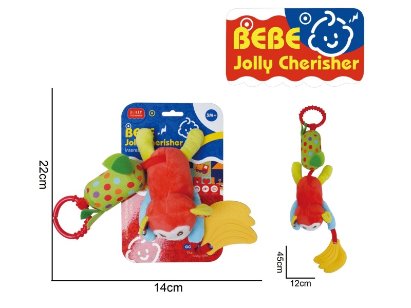 Baby Educational Plush Soothing Toy, Little Monkey Bed-Hanging Wind Chime