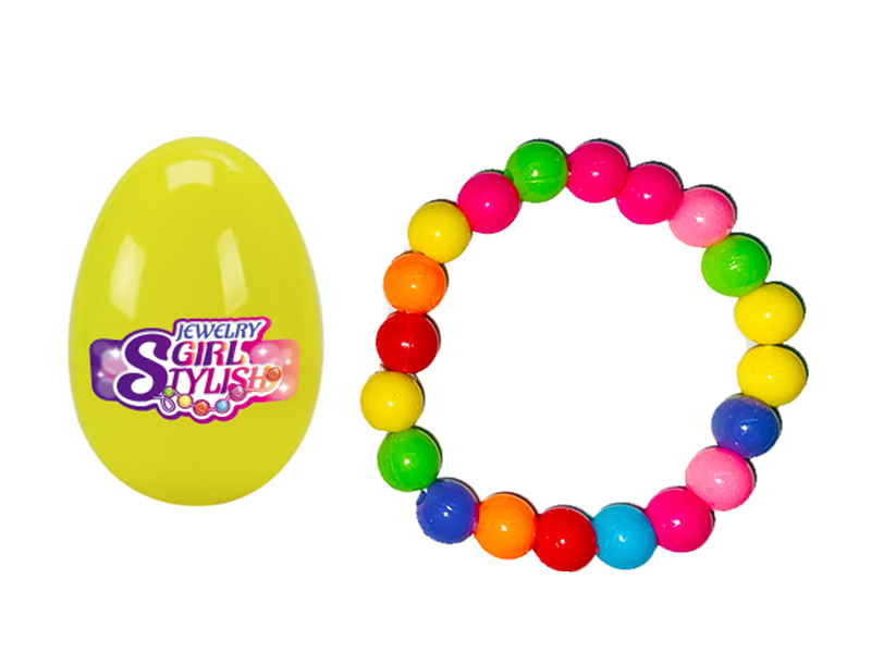 Eggshell + Beaded Bracelet
